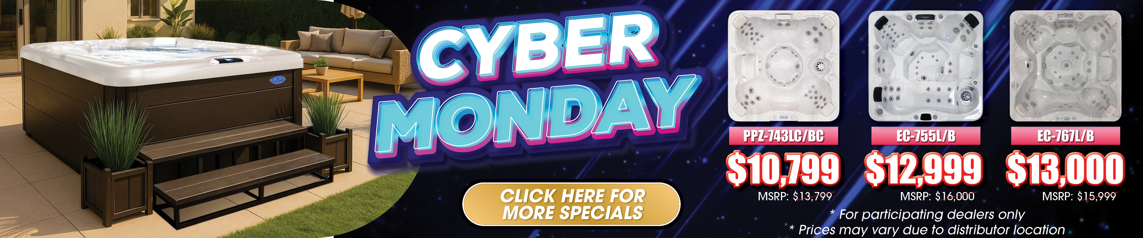 Calspas hot tub being used in a family setting - Latham